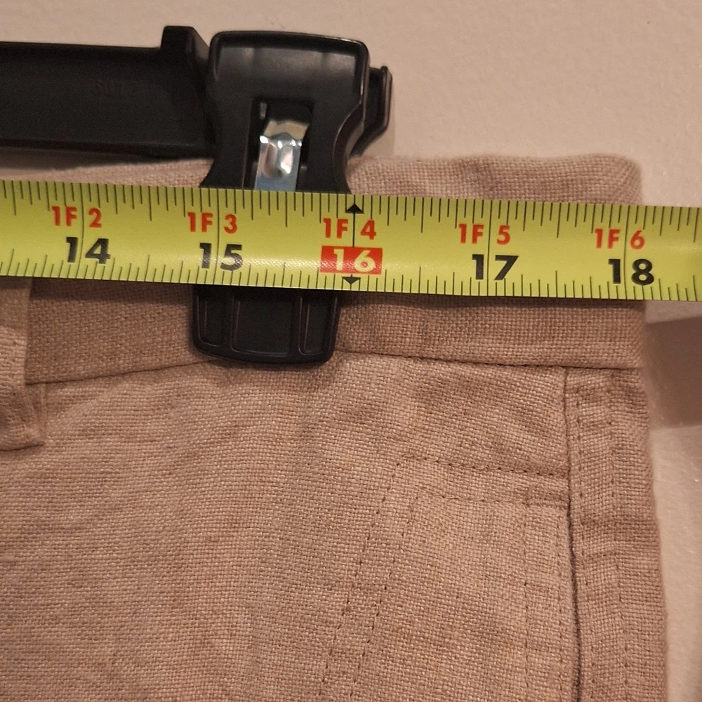 Island Importer Linen Pants, Beige Ivory Cabana Wear 36x28(tag 34)‎ 100% Linen